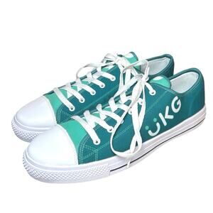 UKG Men’s Low Top Canvas Sneakers Teal/White Size 9